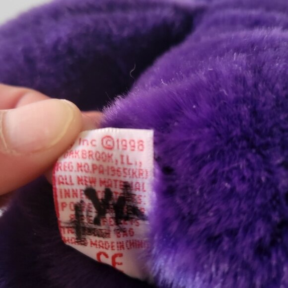 1996 Ty Princess Diana White Rose Plush Bear - Picture 7 of 7